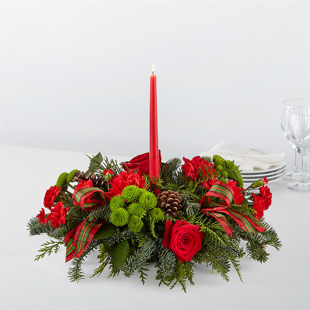 By the Candlelight Centerpiece – THE FLORAL SHOP BY LOWE'S NURSERY, Morganton NC