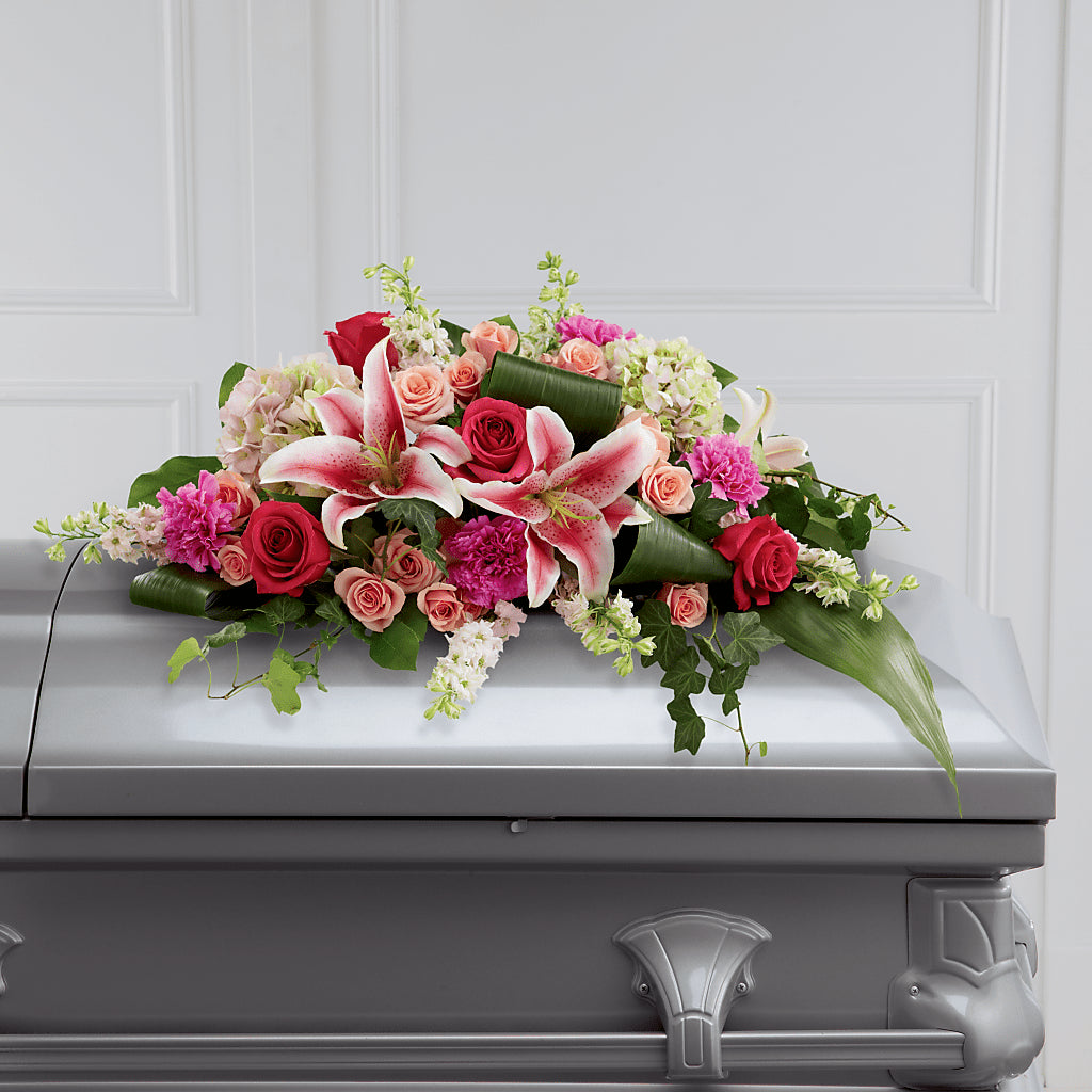 Splendid Grace Casket Spray – THE FLORAL SHOP BY LOWE'S NURSERY, Morganton NC