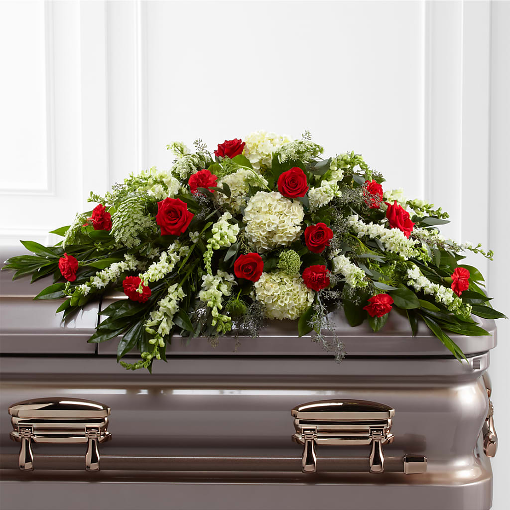 Sincerity Casket Spray – THE FLORAL SHOP BY LOWE'S NURSERY, Morganton NC