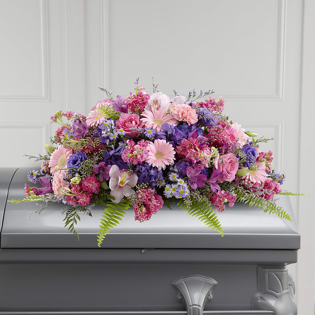 Glorious Garden Casket Spray – THE FLORAL SHOP BY LOWE'S NURSERY, Morganton NC