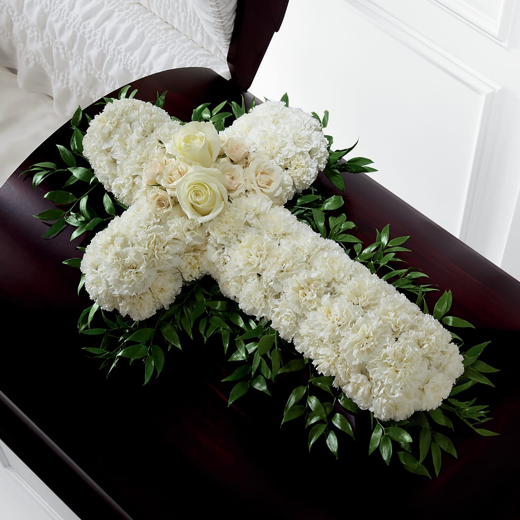 Peaceful Memories Casket Spray (Standard) – THE FLORAL SHOP BY LOWE'S NURSERY, Morganton NC