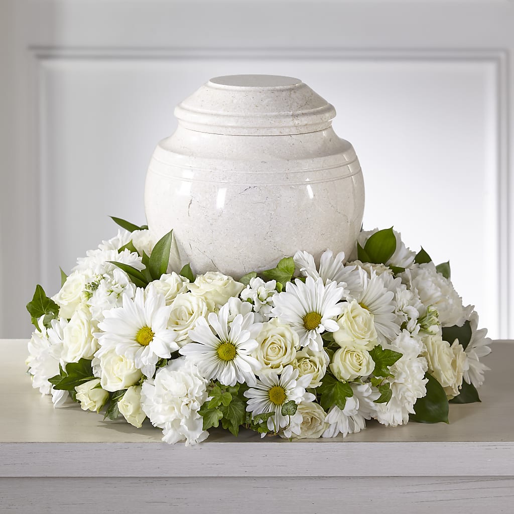 Ivory Gardens Cremation Adornment – THE FLORAL SHOP BY LOWE'S NURSERY, Morganton NC