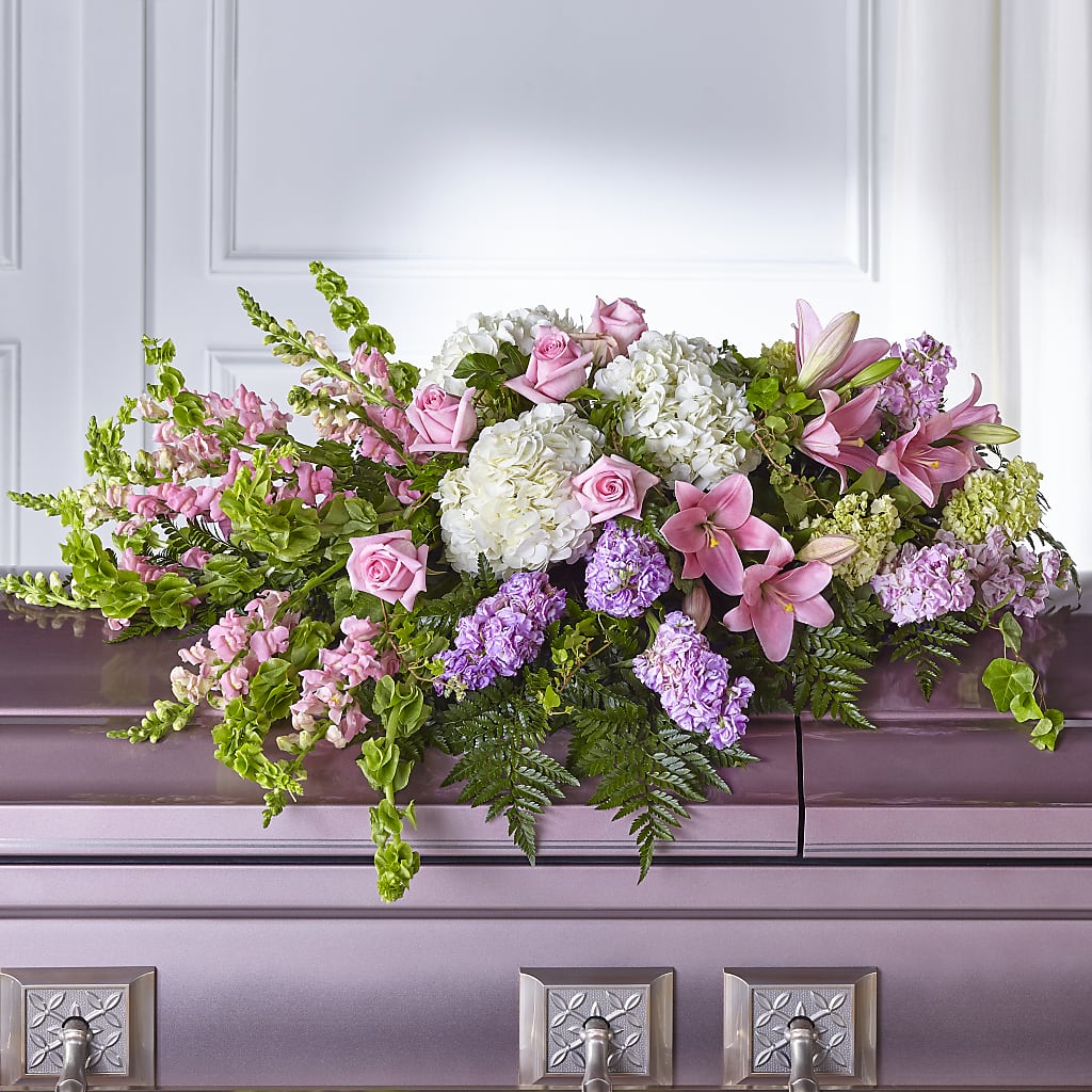 Life's Gratitude Casket Spray – THE FLORAL SHOP BY LOWE'S NURSERY, Morganton NC