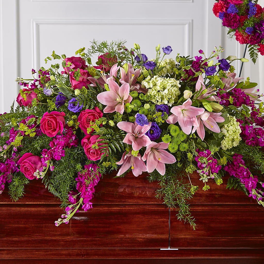 Radiant Tribute Casket Spray – THE FLORAL SHOP BY LOWE'S NURSERY, Morganton NC