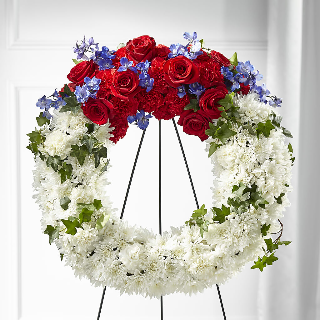Patriotic Passion Wreath – THE FLORAL SHOP BY LOWE'S NURSERY, Morganton NC