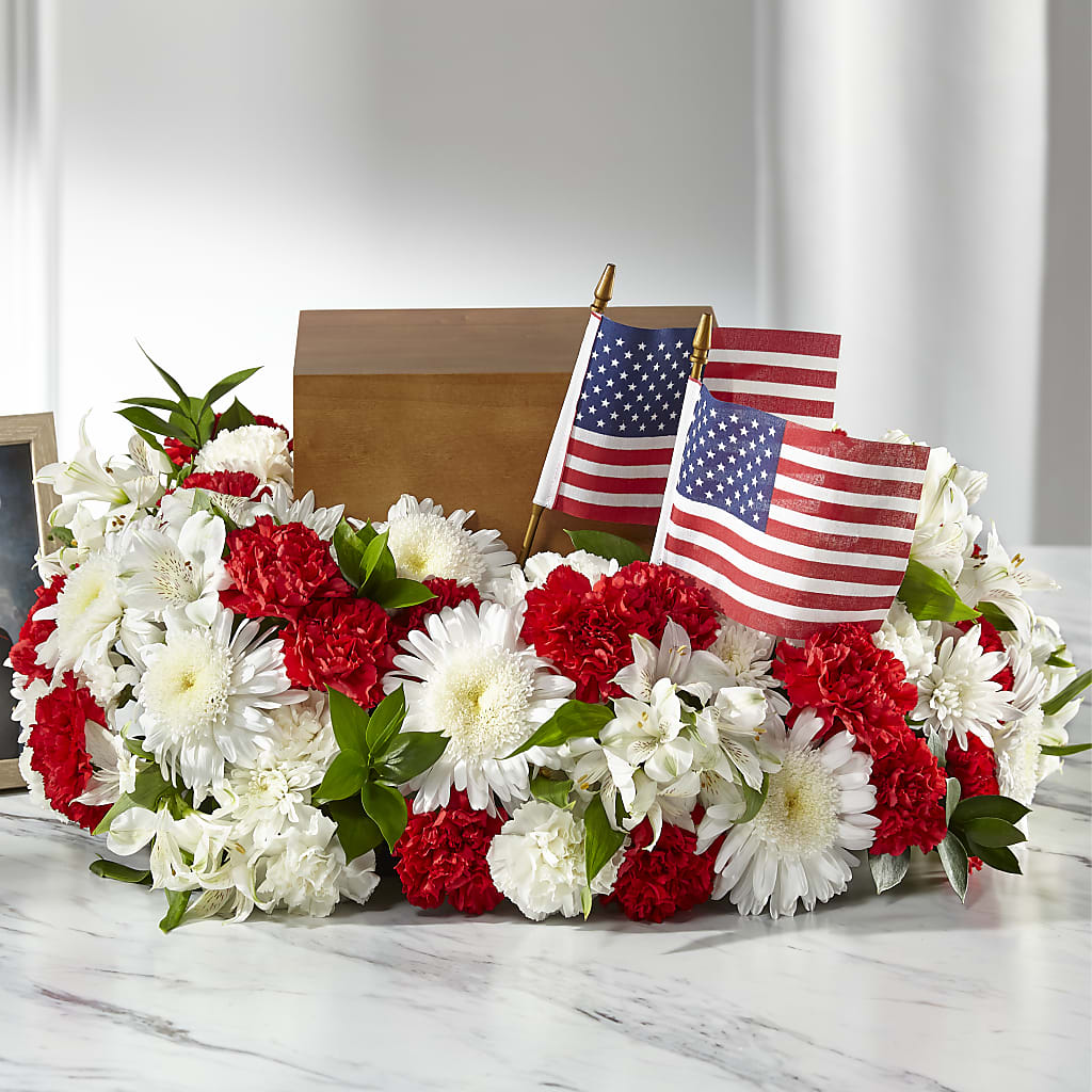 Spirit of Patriotism Cremation Adornment – THE FLORAL SHOP BY LOWE'S NURSERY, Morganton NC
