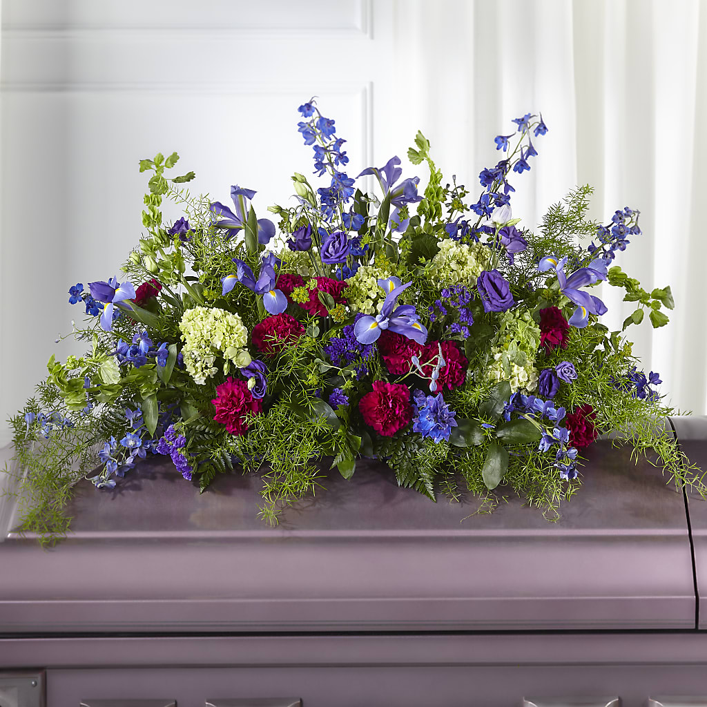 Always Treasured Casket Spray – THE FLORAL SHOP BY LOWE'S NURSERY, Morganton NC