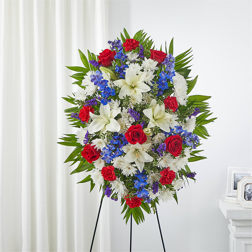Cherished Service Standing Spray – THE FLORAL SHOP BY LOWE'S NURSERY, Morganton NC