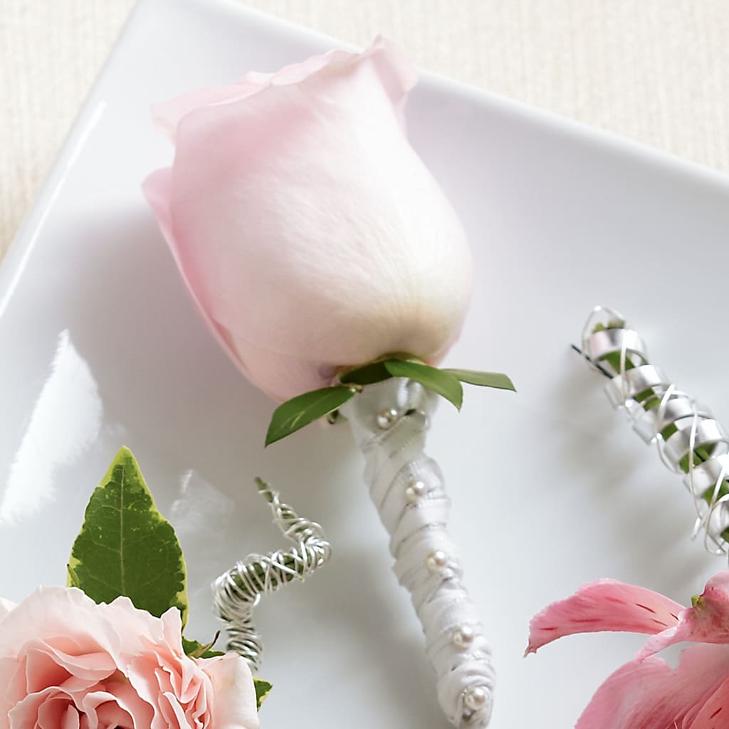 Pink Rose Boutonniere – THE FLORAL SHOP BY LOWE'S NURSERY, Morganton NC