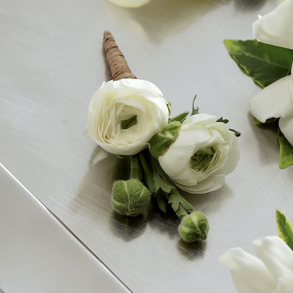 White Ranunculus Boutonniere – THE FLORAL SHOP BY LOWE'S NURSERY, Morganton NC