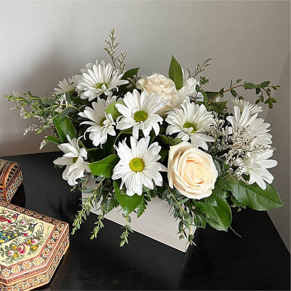 Fresh Linen Box Bouquet – THE FLORAL SHOP BY LOWE'S NURSERY, Morganton NC