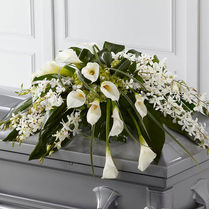Angel Wings Casket Spray – THE FLORAL SHOP BY LOWE'S NURSERY, Morganton NC