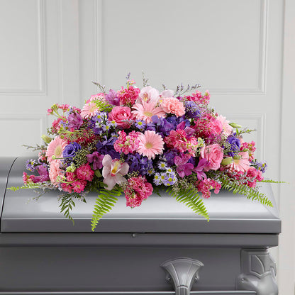 Glorious Garden Casket Spray – THE FLORAL SHOP BY LOWE'S NURSERY, Morganton NC