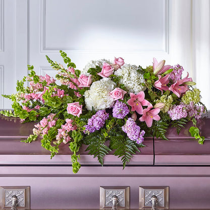 Life's Gratitude Casket Spray – THE FLORAL SHOP BY LOWE'S NURSERY, Morganton NC