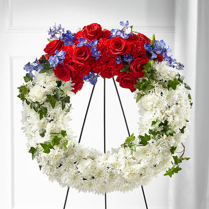 Patriotic Passion Wreath – THE FLORAL SHOP BY LOWE'S NURSERY, Morganton NC