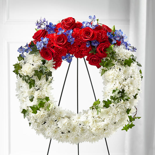 Patriotic Passion Wreath – THE FLORAL SHOP BY LOWE'S NURSERY, Morganton NC