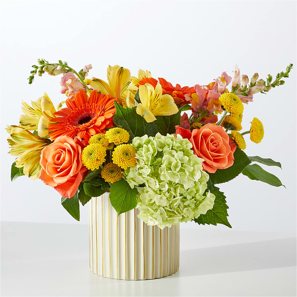 Autumn Sunshine Bouquet with Ivory Vase – THE FLORAL SHOP BY LOWE'S NURSERY, Morganton NC