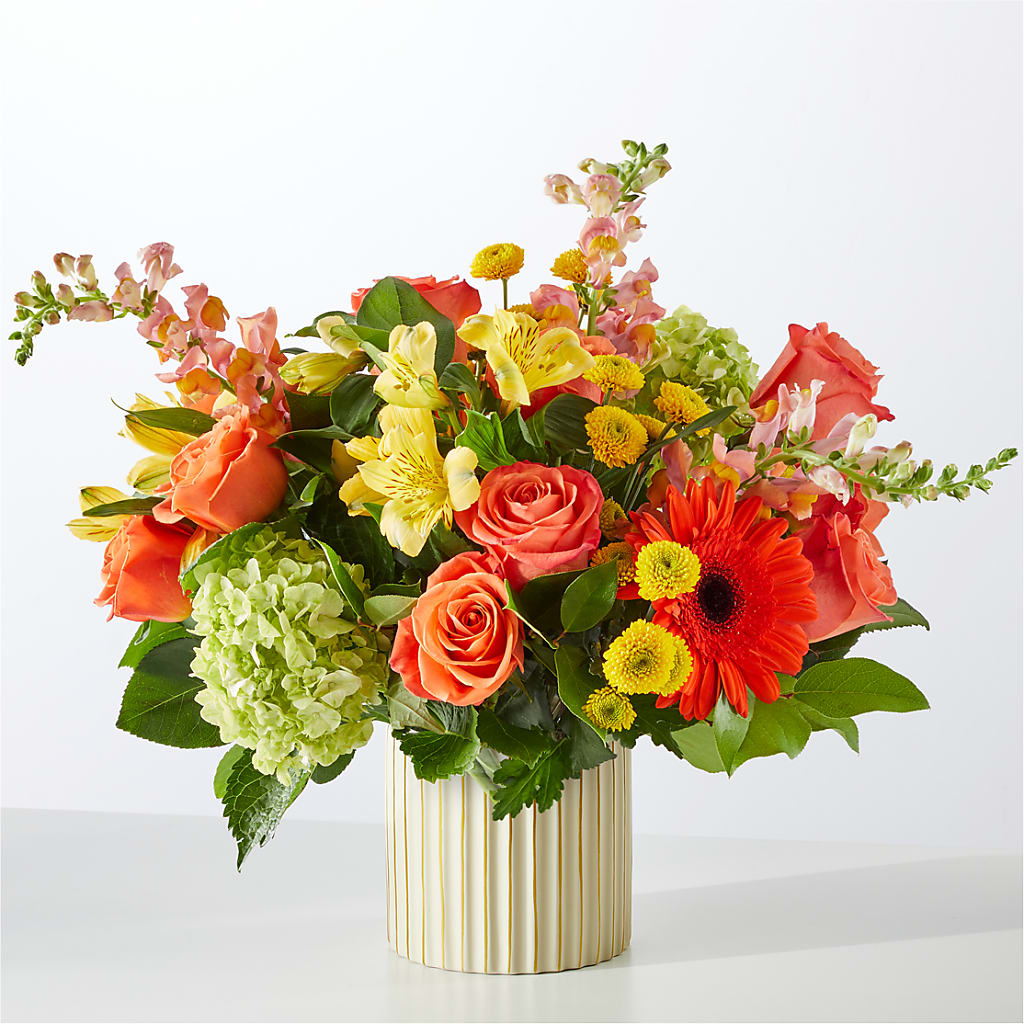 Autumn Sunshine Bouquet with Ivory Vase – THE FLORAL SHOP BY LOWE'S NURSERY, Morganton NC
