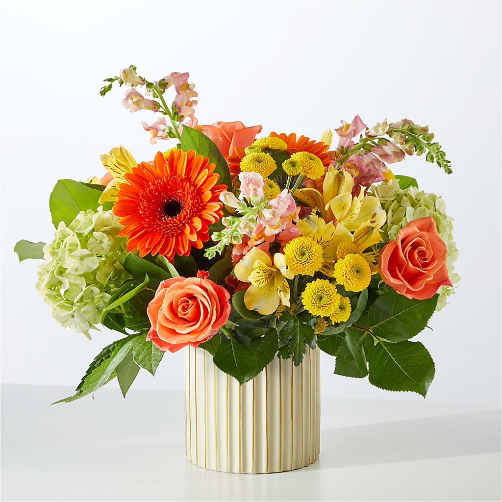 Autumn Sunshine Bouquet with Ivory Vase – THE FLORAL SHOP BY LOWE'S NURSERY, Morganton NC