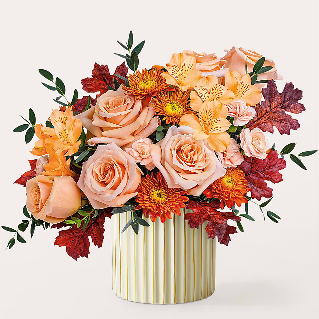Spiced Latte Bouquet with Ivory Vase – THE FLORAL SHOP BY LOWE'S NURSERY, Morganton NC