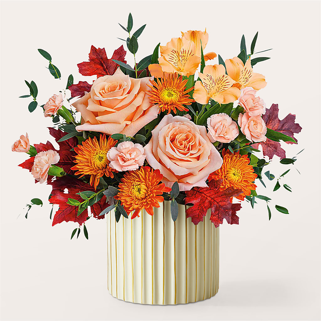 Spiced Latte Bouquet with Ivory Vase – THE FLORAL SHOP BY LOWE'S NURSERY, Morganton NC