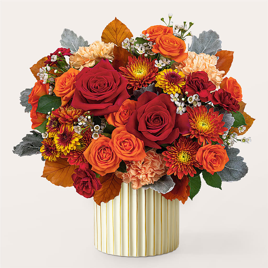 Merlot Bouquet with Ivory Vase – THE FLORAL SHOP BY LOWE'S NURSERY, Morganton NC