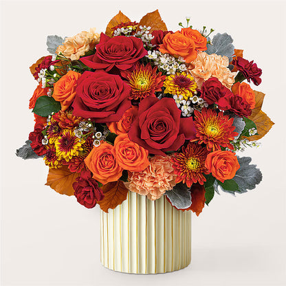 Merlot Bouquet with Ivory Vase – THE FLORAL SHOP BY LOWE'S NURSERY, Morganton NC