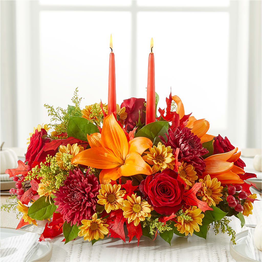 Autumn's Embrace Centerpiece – THE FLORAL SHOP BY LOWE'S NURSERY, Morganton NC