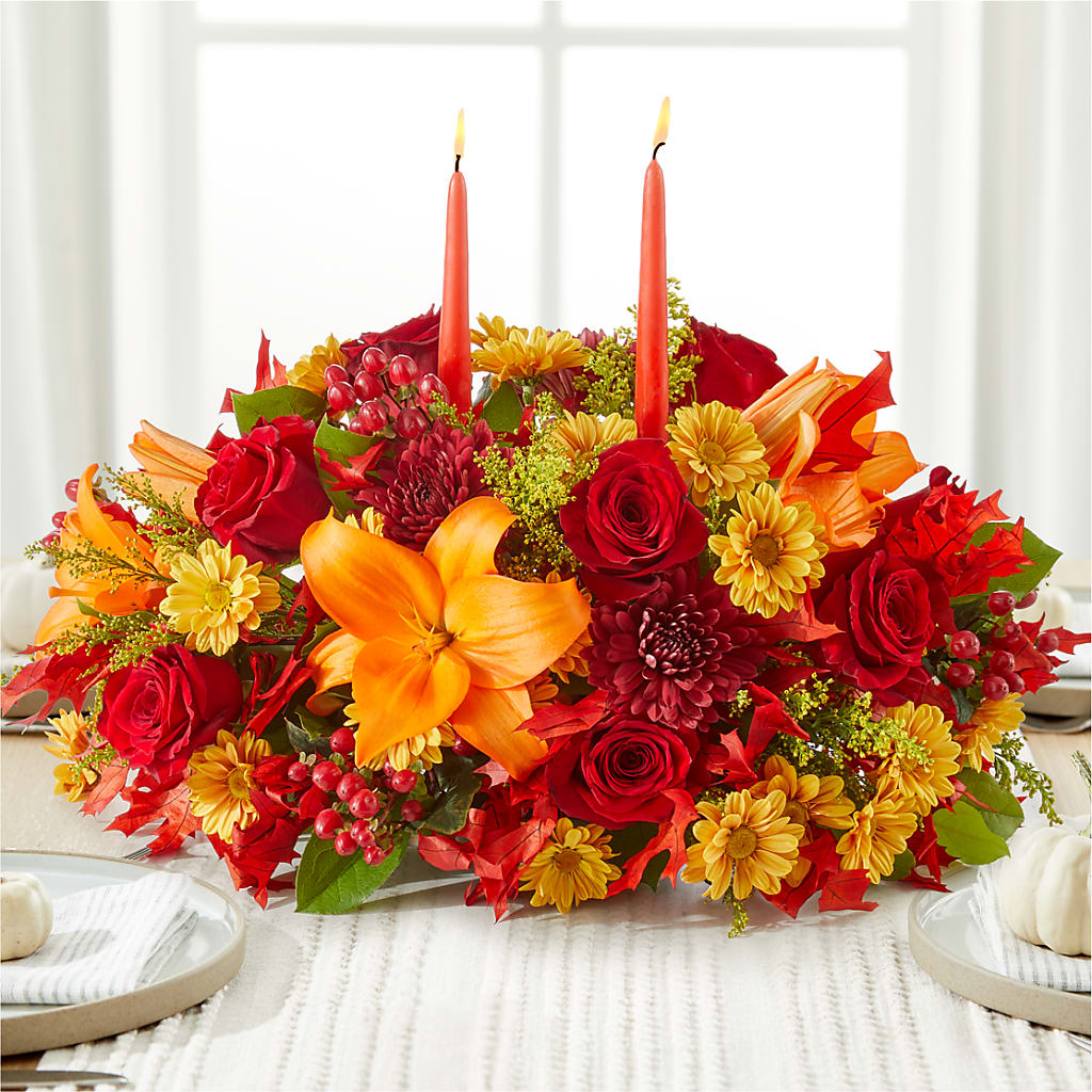Autumn's Embrace Centerpiece – THE FLORAL SHOP BY LOWE'S NURSERY, Morganton NC